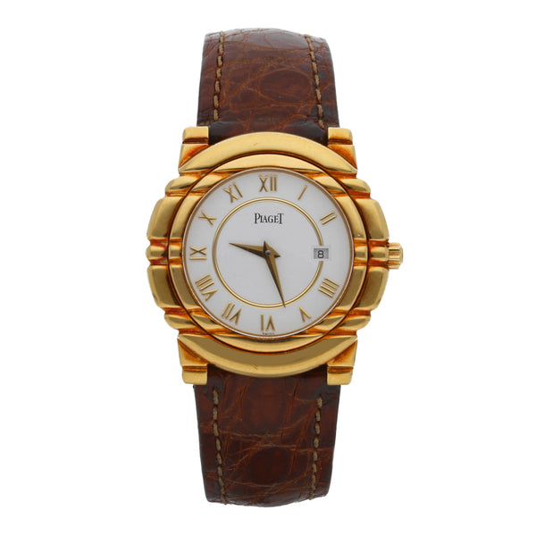 Reloj Piaget para caballero modelo Tanagra caja en oro amarillo 18 kilates.