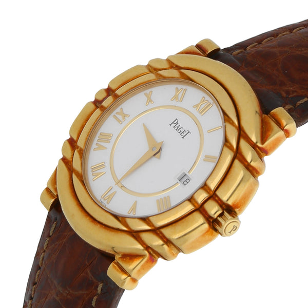 Reloj Piaget para caballero modelo Tanagra caja en oro amarillo 18 kilates.