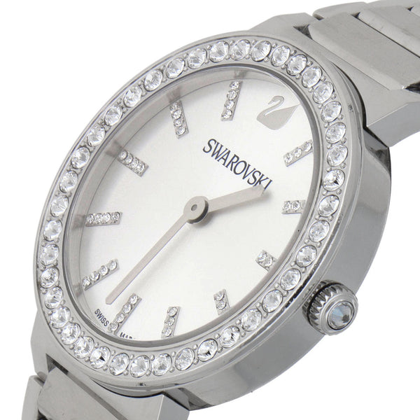 Reloj Swarovski para dama en acero inoxidable.