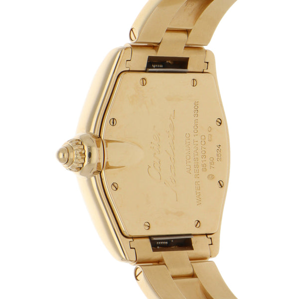 Reloj Cartier para caballero modelo Roadster en oro amarillo 18 kilates.