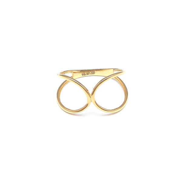 Anillo calado en oro amarillo 14 kilates.