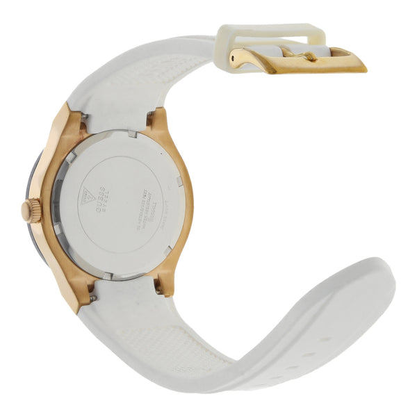 Reloj Guess para dama caja en acero chapa correa silicona.