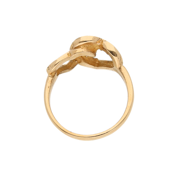 Anillo calado motivo corazones en oro amarillo 18 kilates.