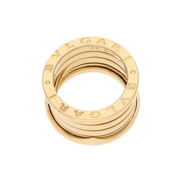 Argolla diseño italiano firma Bvlgari en oro amarillo 18 kilates.