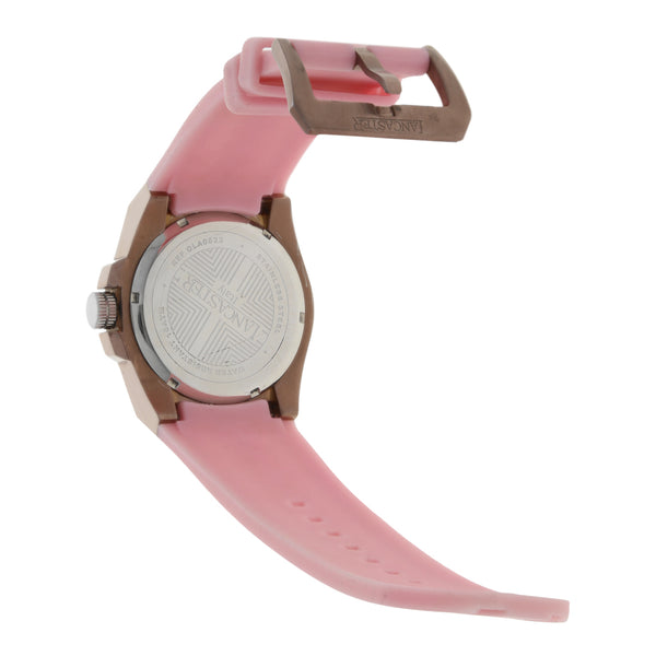 Reloj Lancaster para dama caja en acero esmalte correa silicona.