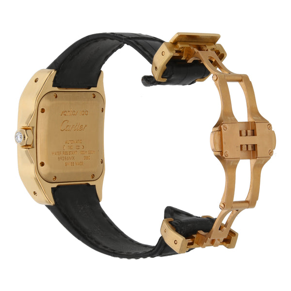 Reloj Cartier para caballero/unisex modelo Santos 100 vistas en oro amarillo 18 kilates.