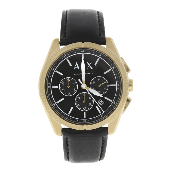 Reloj Armani Exchange para caballero en acero chapa correa piel.