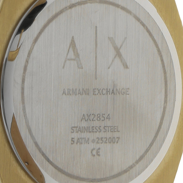 Reloj Armani Exchange para caballero en acero chapa correa piel.