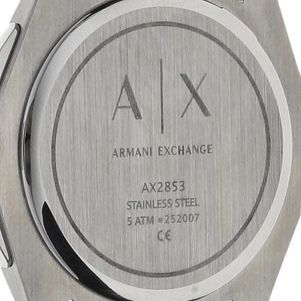 Reloj Armani Exchange para caballero caja acero inoxidable correa silicona.