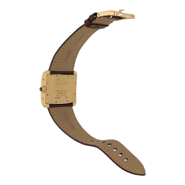 Reloj Cartier para caballero/unisex modelo Divan con vistas en oro amarillo 18 kilates.