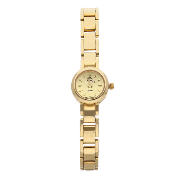 Reloj Guvier para dama en oro amarillo 14 kilates.