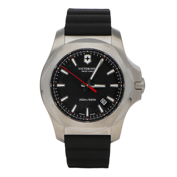 Reloj Victorinox Swiss Army para caballero en acero inoxidable correa caucho.