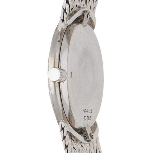 Reloj Piaget para dama modelo Dancer en oro blanco 18 kilates.