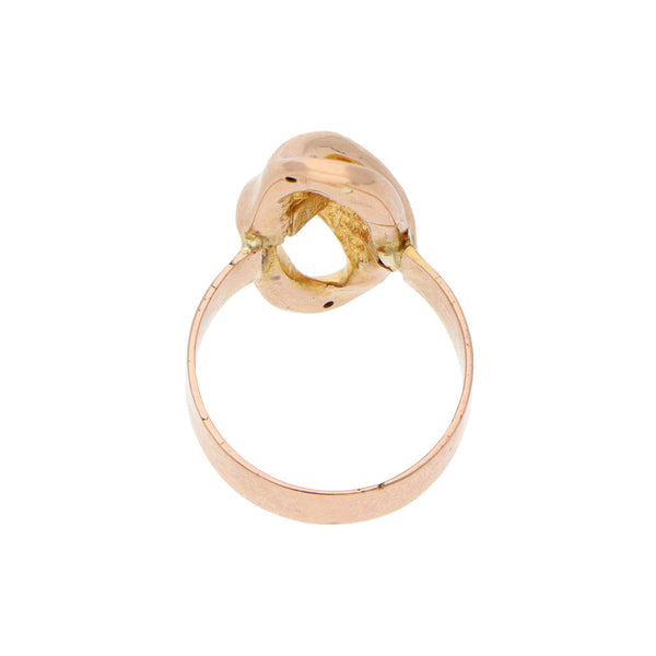 Anillo diseño especial en oro rosa 14 kilates.