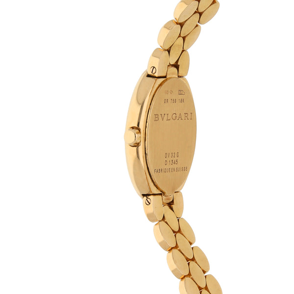 Reloj Bulgari para dama modelo Ovale en oro amarillo 18 kilates.