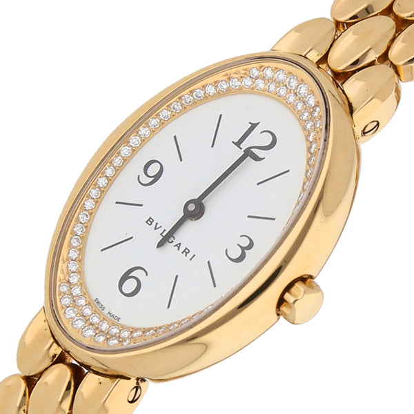 Reloj Bulgari para dama modelo Ovale en oro amarillo 18 kilates.