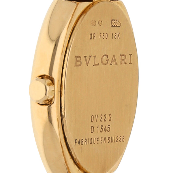 Reloj Bulgari para dama modelo Ovale en oro amarillo 18 kilates.