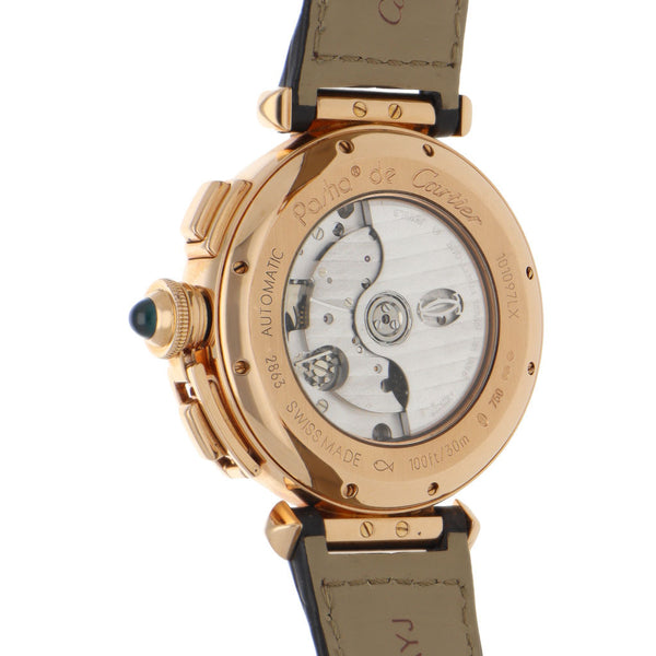 Reloj Cartier para caballero modelo Pasha de Cartier caja en oro rosa 18 kilates.