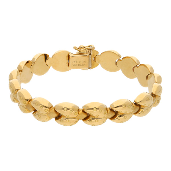 Pulsera eslabón articulado en oro amarillo 18 kilates.