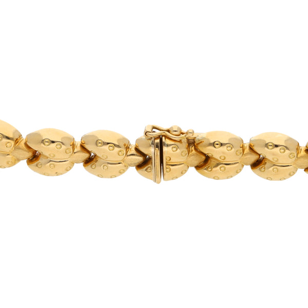 Pulsera eslabón articulado en oro amarillo 18 kilates.