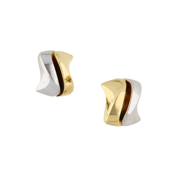 Aretes huecos en oro amarillo 14 kilates.