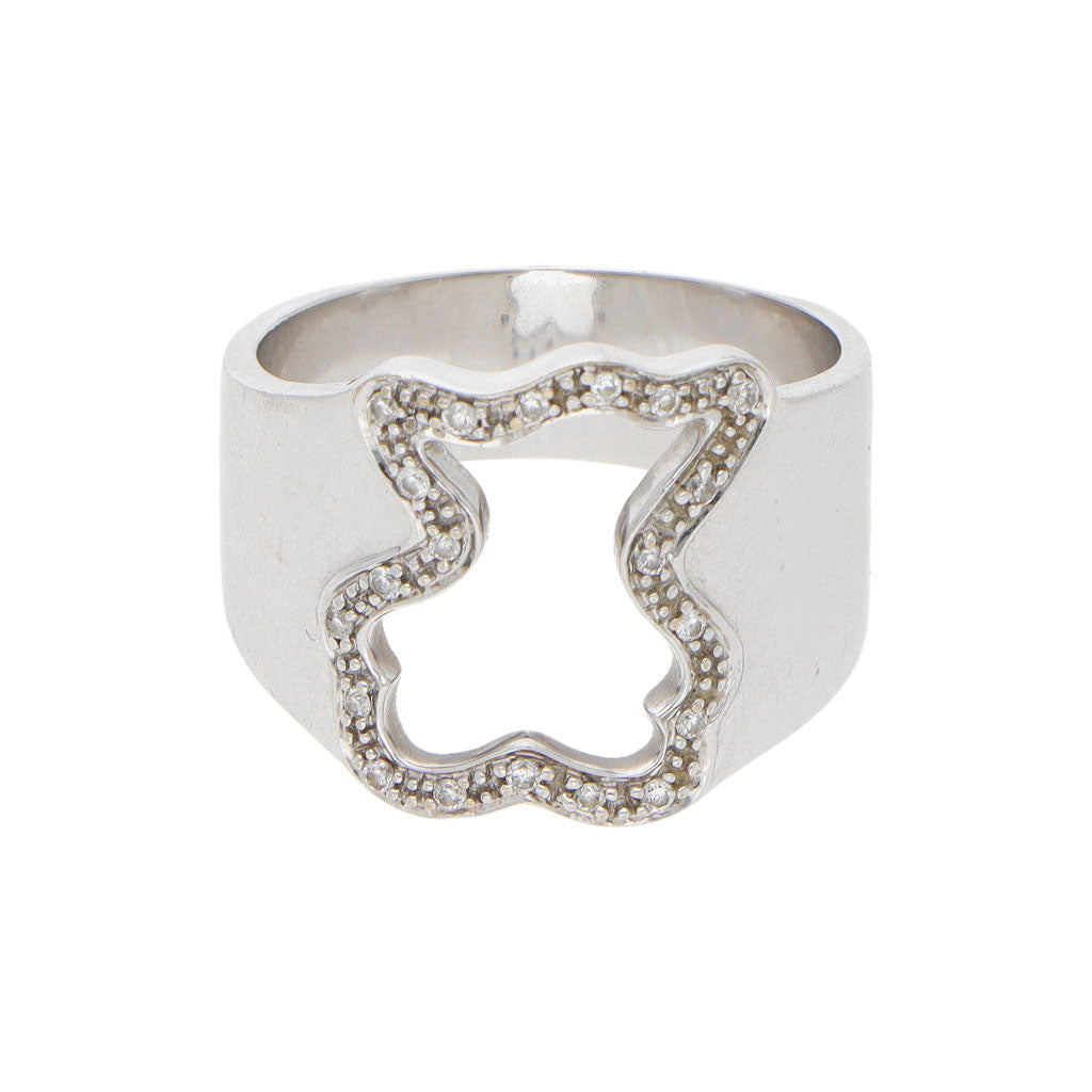 Tous Oro Blanco Novedades Anillos Tous Anillo Calado Firma Tous