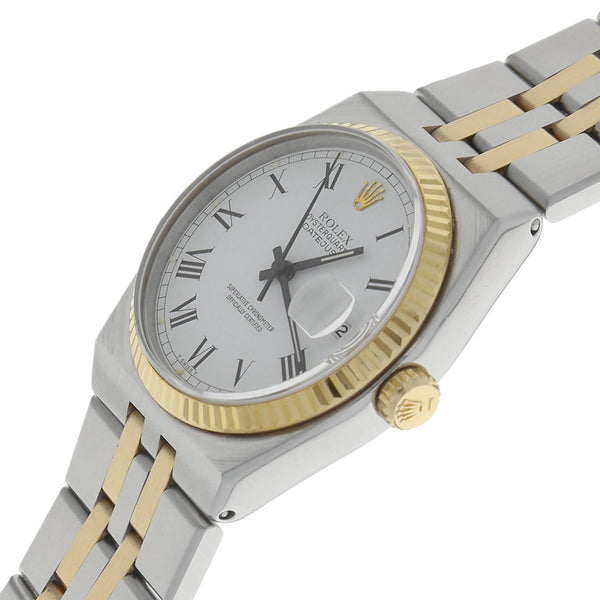 Reloj Rolex para caballero modelo Oysterquartz Datejust vistas oro amarillo 18 kilates.