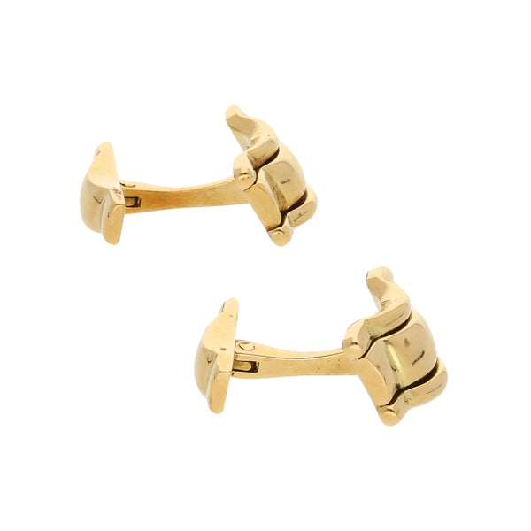 Mancuernillas diseño especial firma Piaget en oro amarillo 18 kilates.