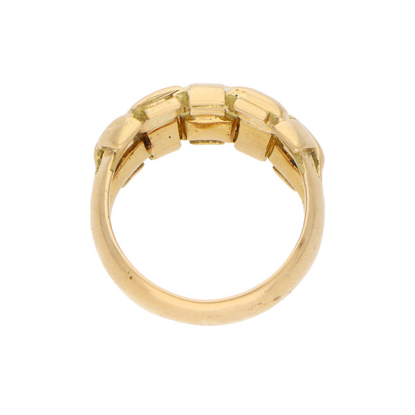 Anillo calado firma Tane en oro amarillo 18 kilates.