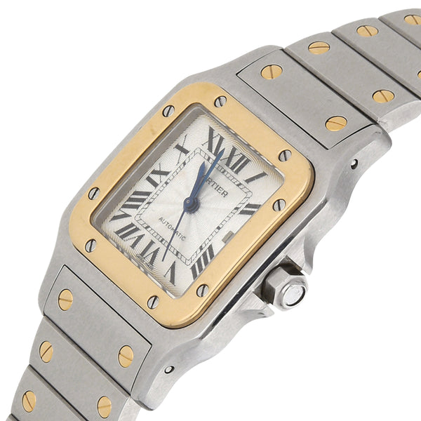 Reloj Cartier para caballero/unisex modelo Santos Galbee vistas en oro amarillo 18 kilates.