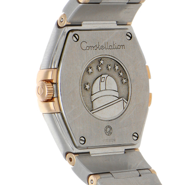 Reloj Omega para dama modelo Constellation con vistas en oro rosa 18 kilates.