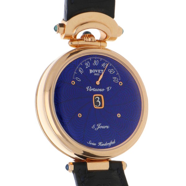 Reloj Bovet para caballero modelo Virtuoso V caja en oro rosado de 18 kilates.