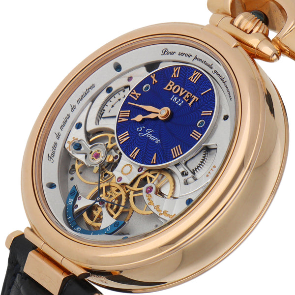 Reloj Bovet para caballero modelo Virtuoso V caja en oro rosado de 18 kilates.