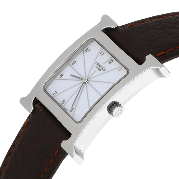 Reloj Hermes para caballero/unisex caja en acero correa piel.