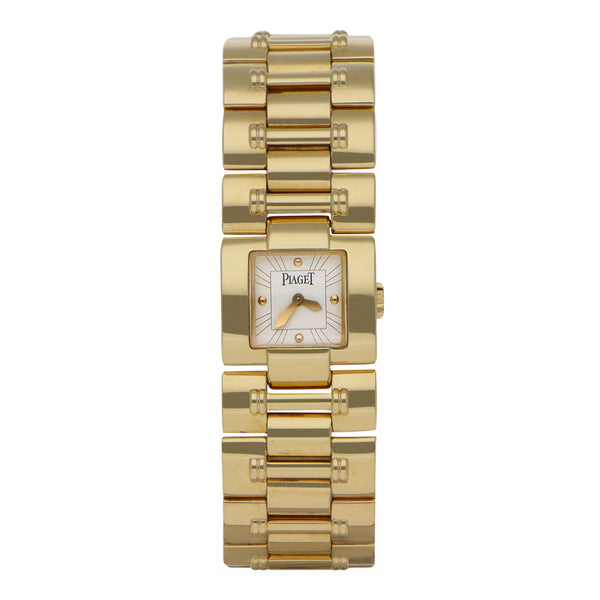 Reloj Piaget para dama modelo Dancer en oro amarillo 18 kilates.