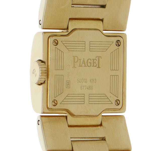 Reloj Piaget para dama modelo Dancer en oro amarillo 18 kilates.