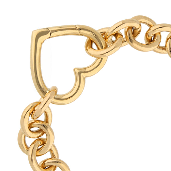 Pulsera eslabón cruzado firma Tiffany & Co en oro amarillo 18 kilates.