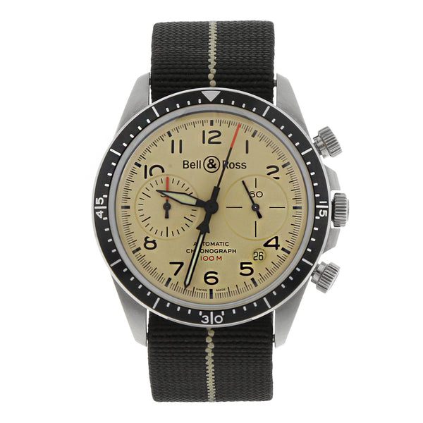 Reloj Bell & Ross para caballero modelo Military Beige.