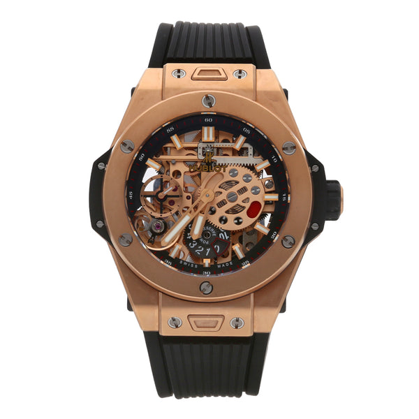 Reloj Hublot para caballero modelo Big Bang Meca-10 King Gold caja en oro rosado 18 kilates.