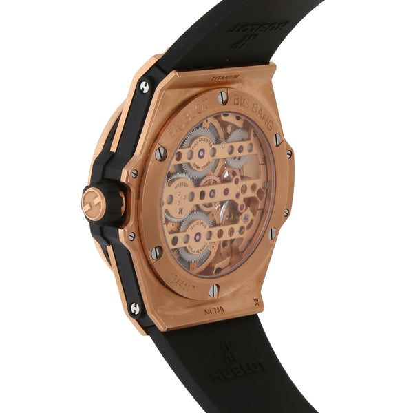 Reloj Hublot para caballero modelo Big Bang Meca-10 King Gold caja en oro rosado 18 kilates.