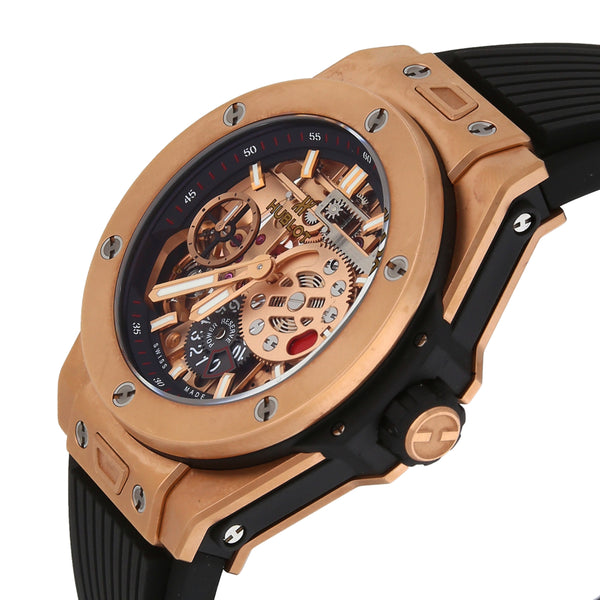 Reloj Hublot para caballero modelo Big Bang Meca-10 King Gold caja en oro rosado 18 kilates.