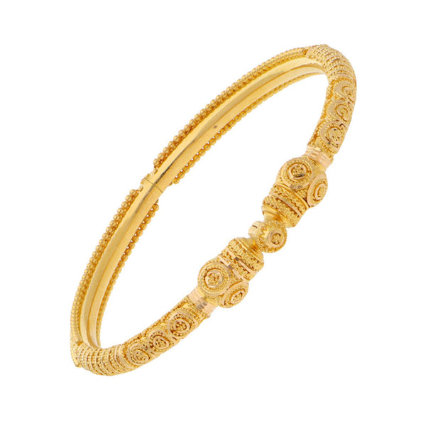 Pulsera de arillo estilizada en oro amarillo 21 kilates.