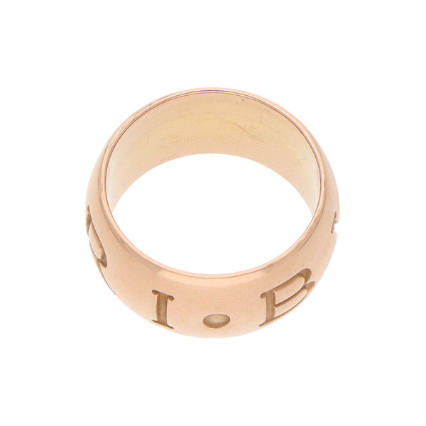 Argolla diseño especial firma Bvlgari en oro rosa 18 kilates.
