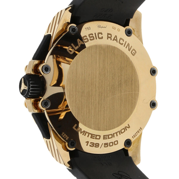 Reloj Chopard para caballero modelo Classic Racing Mille Miglia Superfast caja en oro rosado 18 kilates.