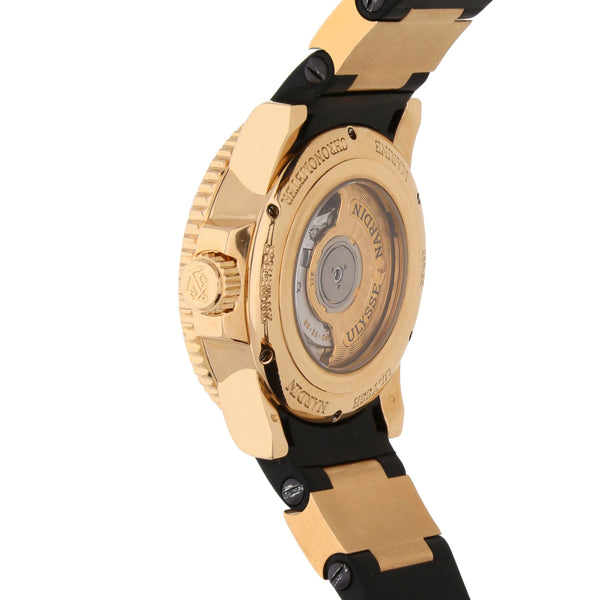 Reloj Ulysse Nardin para caballero modelo Marine Maxi Drive caja en oro rosado 18 kilates.