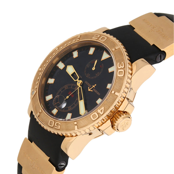 Reloj Ulysse Nardin para caballero modelo Marine Maxi Drive caja en oro rosado 18 kilates.