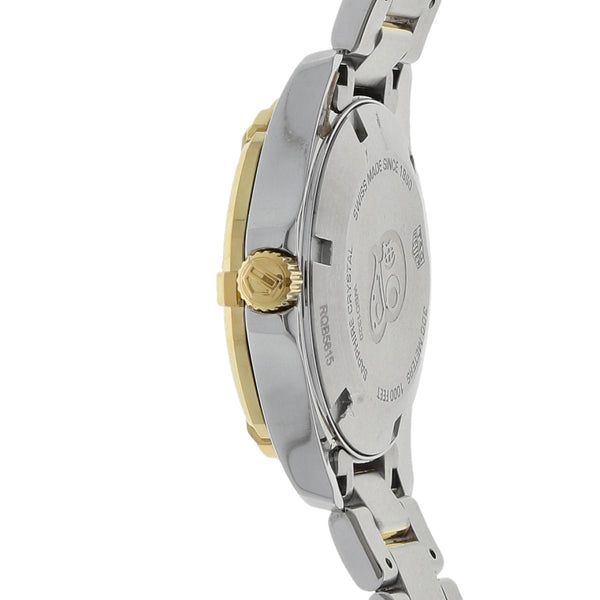 Reloj Tag Heuer para dama modelo Aquarecer vistas en oro amarillo 18 kilates.