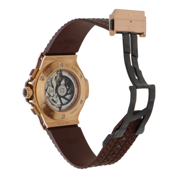 Reloj Hublot para caballero modelo Big Bang caja en oro rosa 18 kilates.