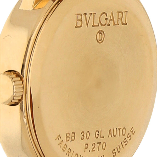 Reloj Bulgari para dama modelo Diagono caja en oro amarillo 18 kilates.