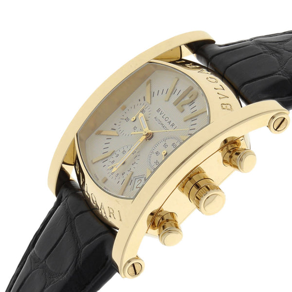 Reloj Bulgari para caballero modelo Assioma caja en oro amarillo 18 kilates.